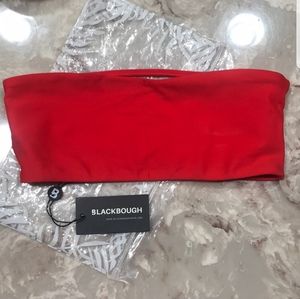 Red blackbough swim top